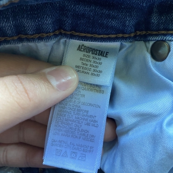 👖 Aeropostale Men's Super Skinny Jeans 30x30 Acid Wash Denim Edgy Cool Streetwe - Picture 8 of 8